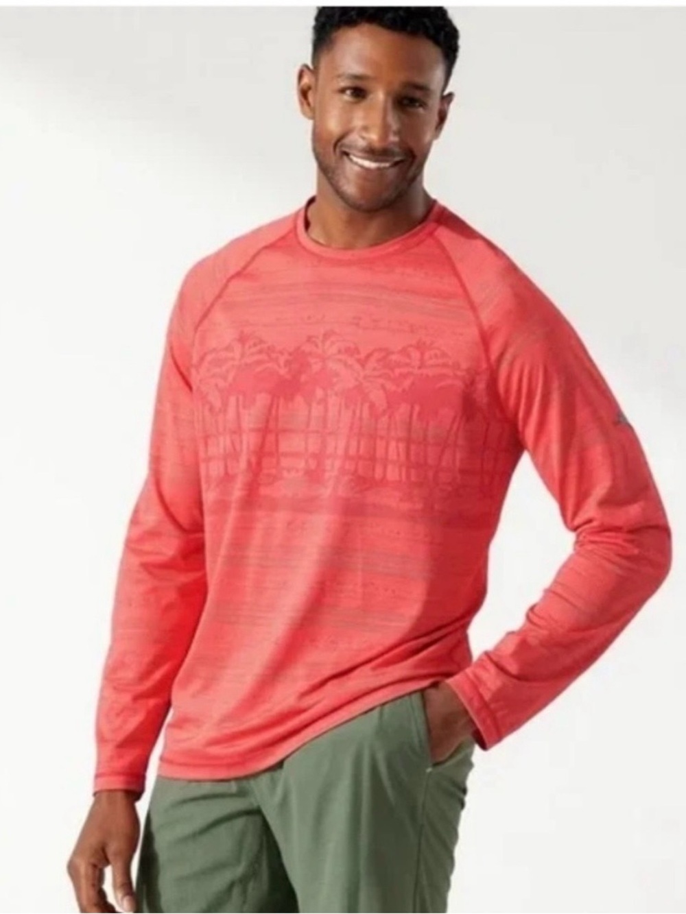 Men's Tommy Bahama Red IslandZone Long Sleeve Performance Tee